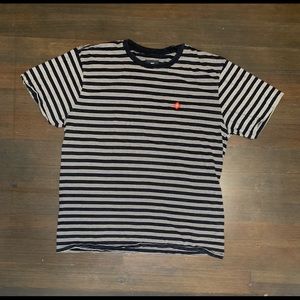 Obey black and white stripes tee